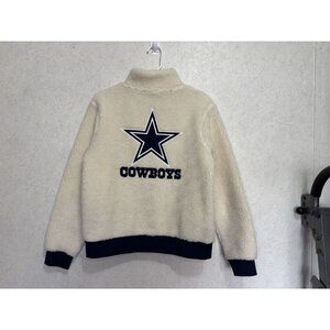 NFL DALLAS COWBOYS Sherpa Teddy Jacket Chunky Thick Ski Sporty Football SMALL